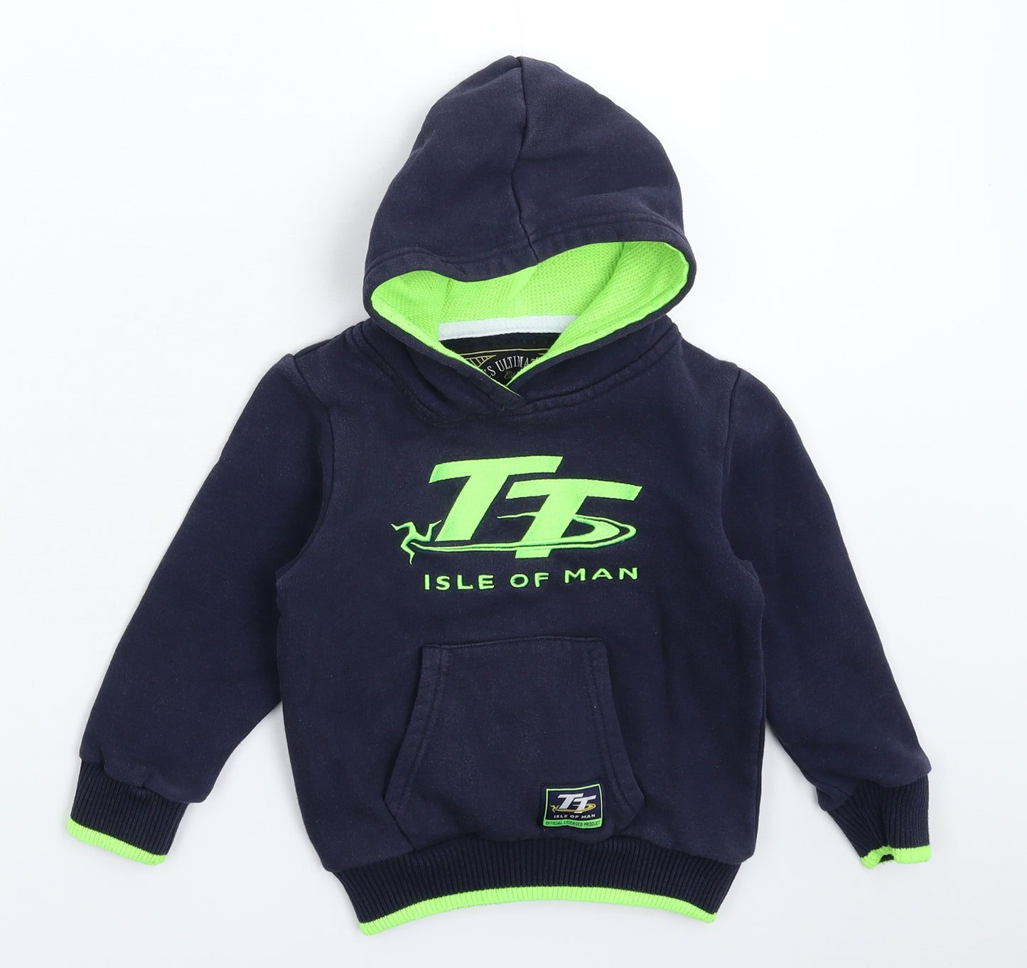 Isle of Man Boys Blue   Pullover Hoodie Size 3-4 Years