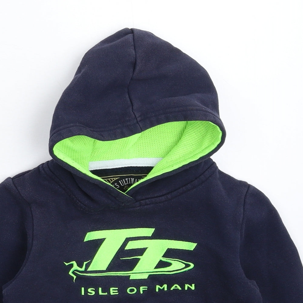 Isle of Man Boys Blue   Pullover Hoodie Size 3-4 Years