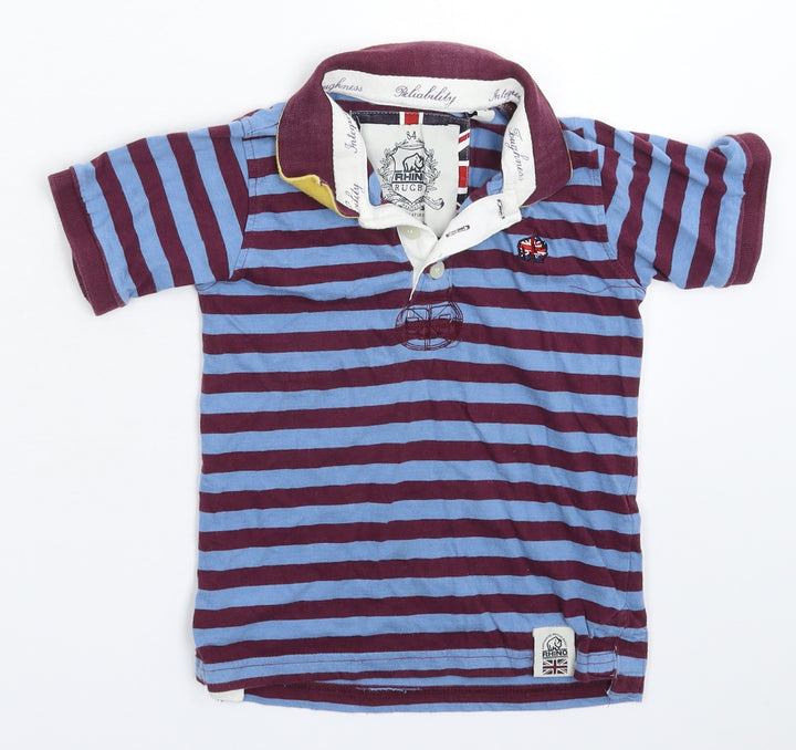 Rhino Boys Multicoloured Striped  Basic Polo Size 4 Years