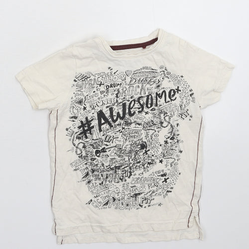 TU Boys White   Basic T-Shirt Size 4 Years