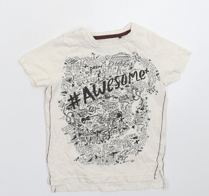 TU Boys White   Basic T-Shirt Size 4 Years