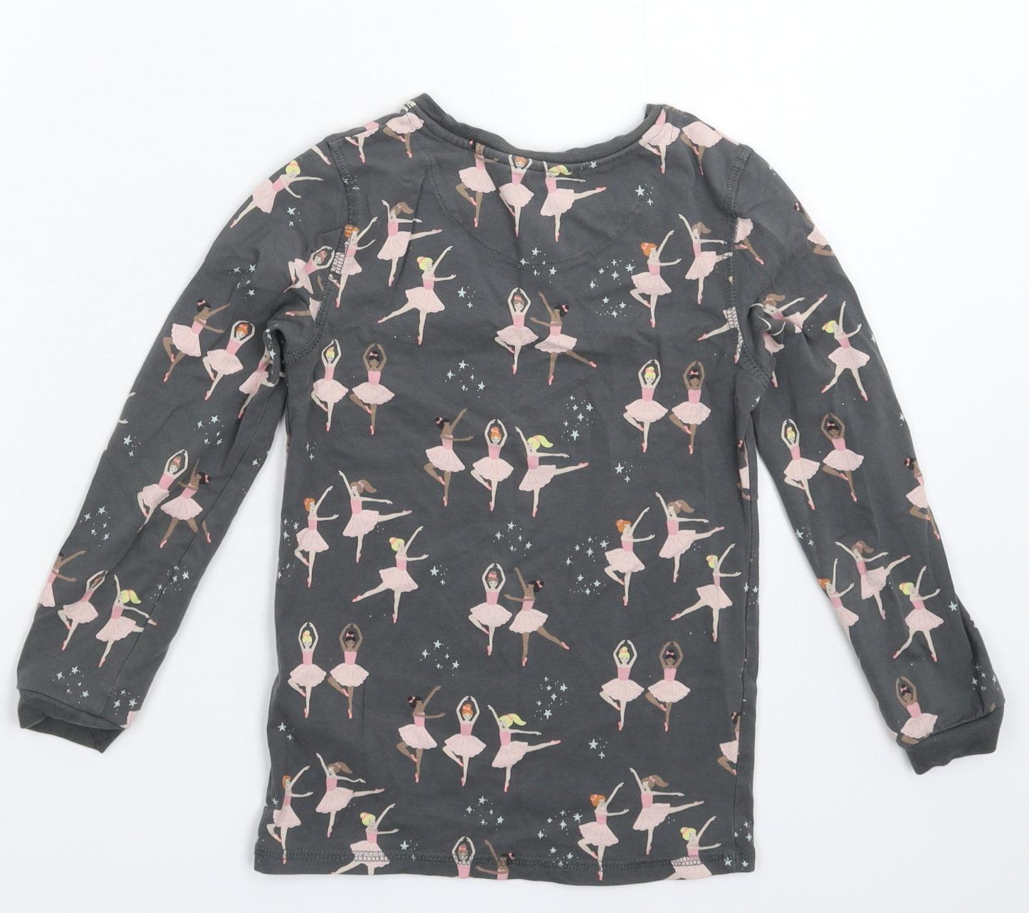 Marks and Spencer Girls Grey Solid  Top Pyjama Top Size 6-7 Years