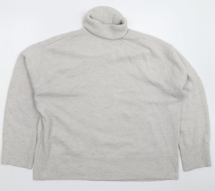Divided Womens Grey Knit Pullover Jumper Size L - Oversized