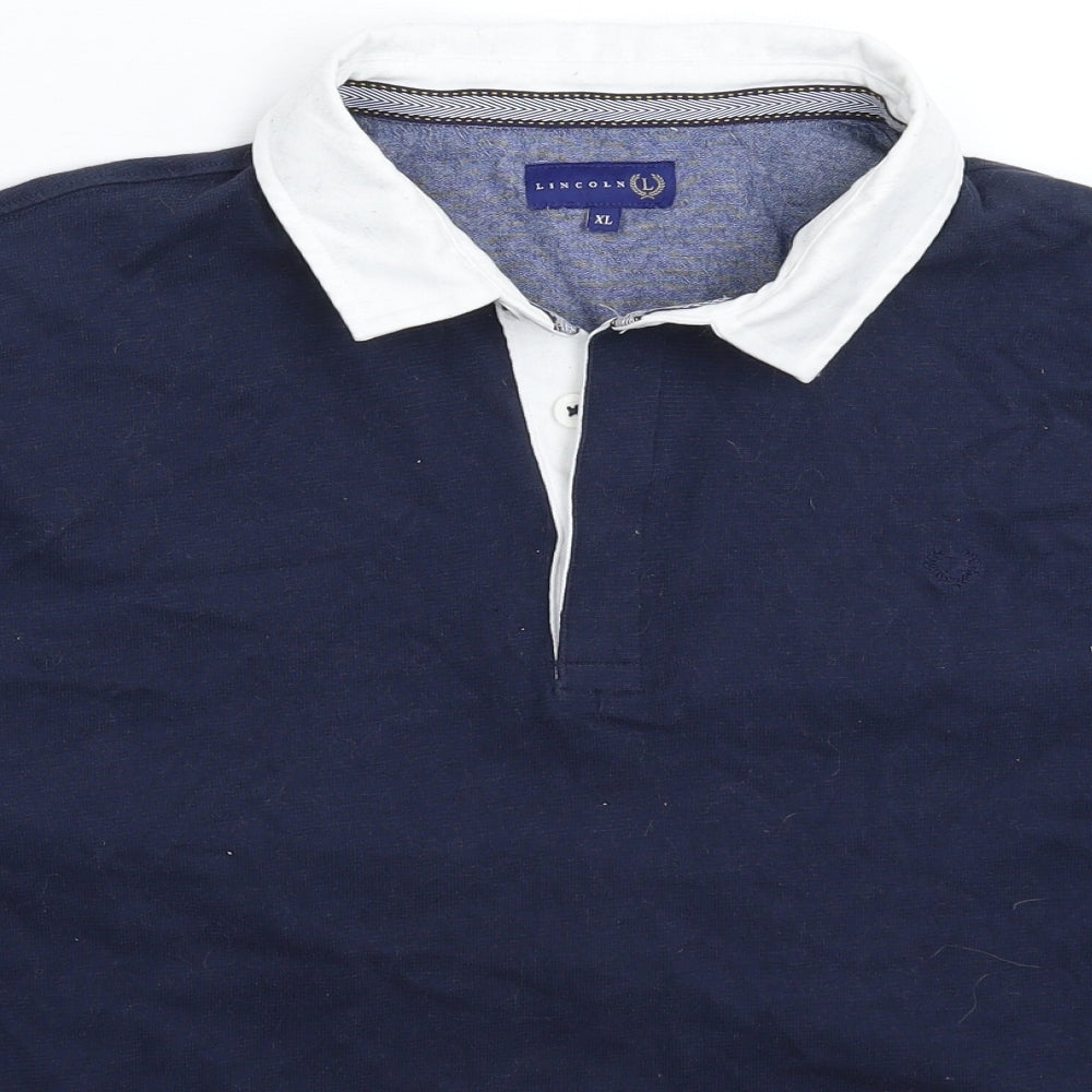 Lincoln Mens Blue    Polo Size XL