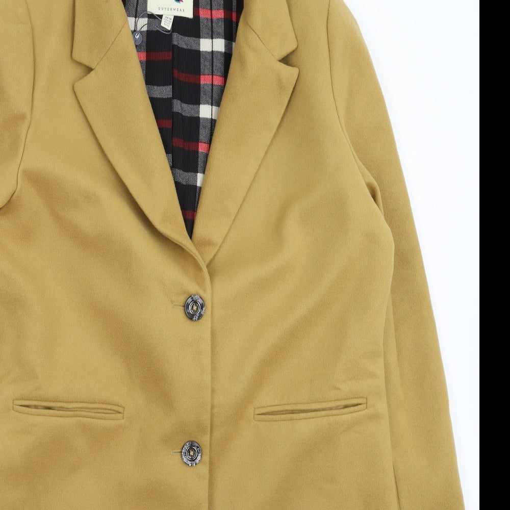 Yumi Womens Beige   Pea Coat Coat Size 16