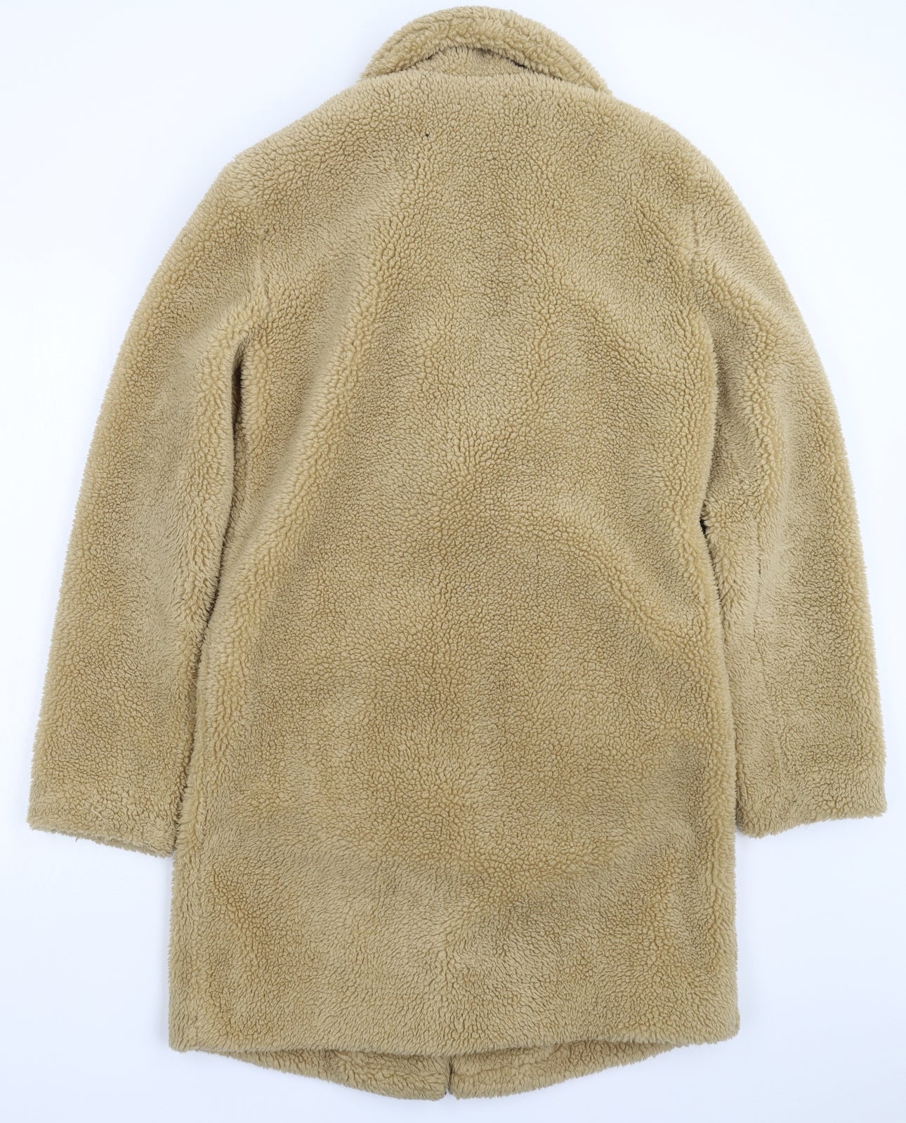 Dorothy Perkins Womens Beige  Fleece Pea Coat Coat Size 8
