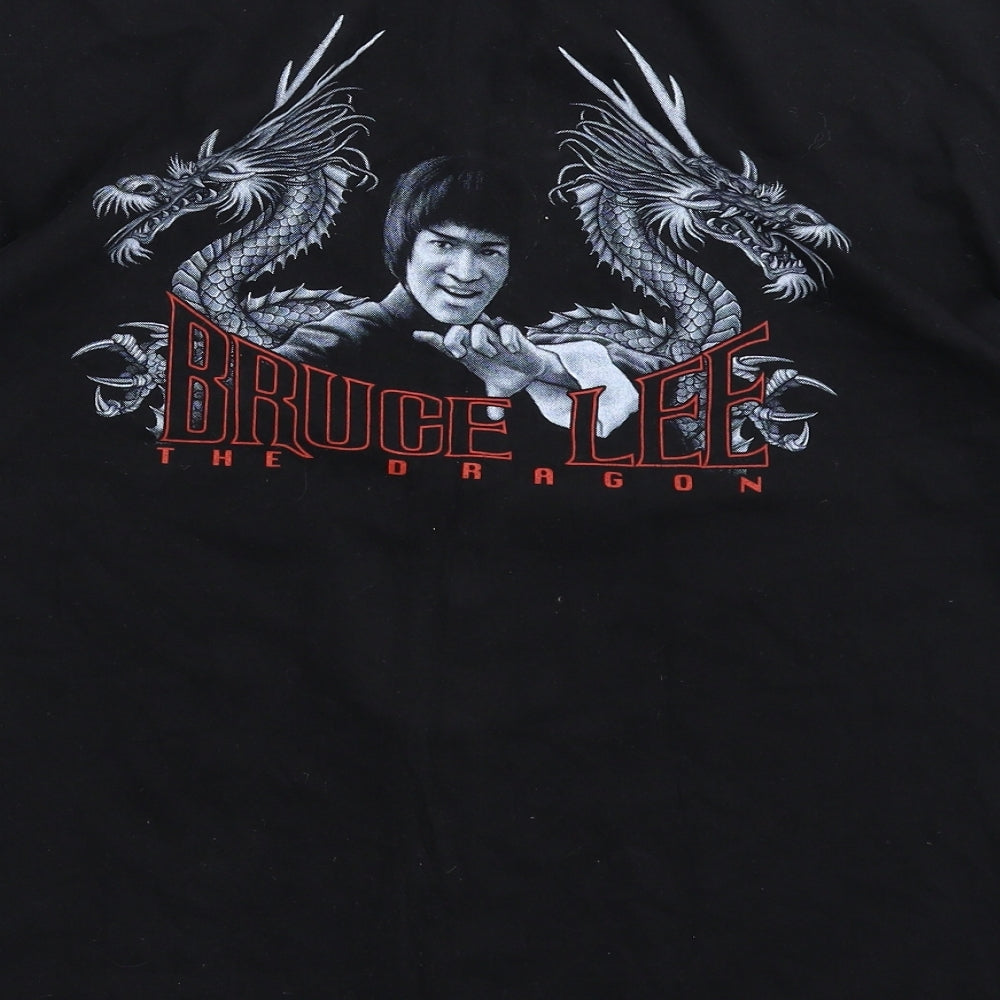 Rockatees Mens Black    T-Shirt Size XL  - Bruce Lee