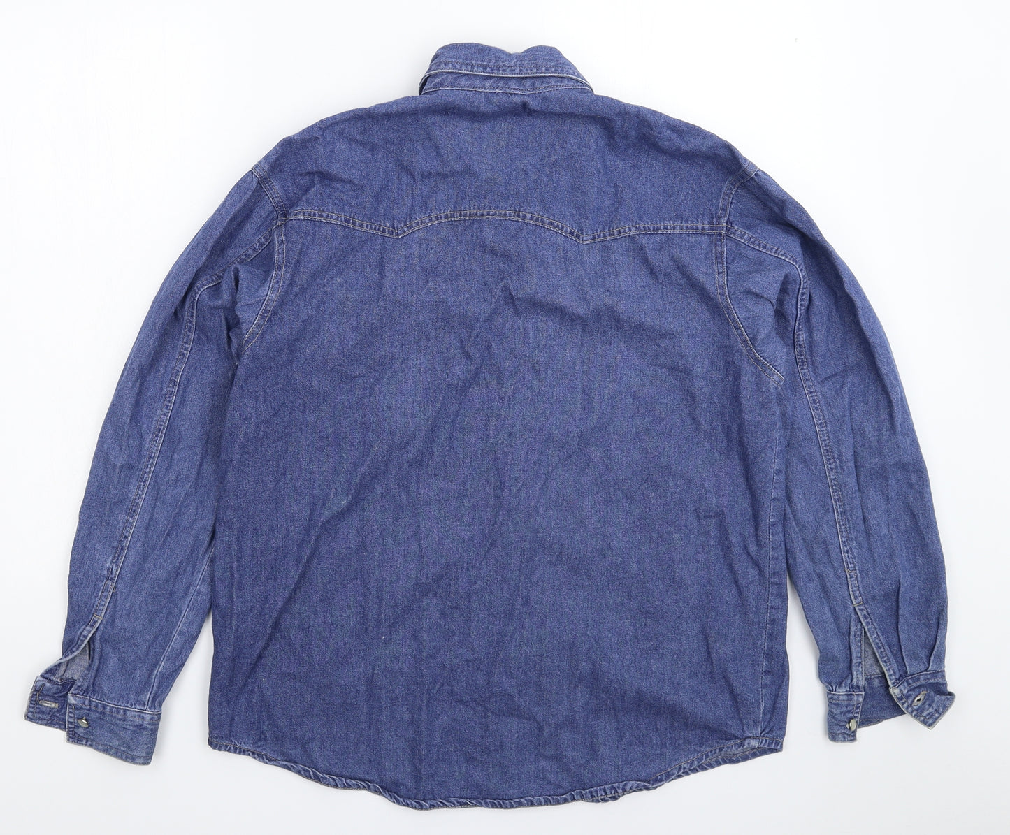 Rivera Mens Blue  Denim  Button-Up Size L