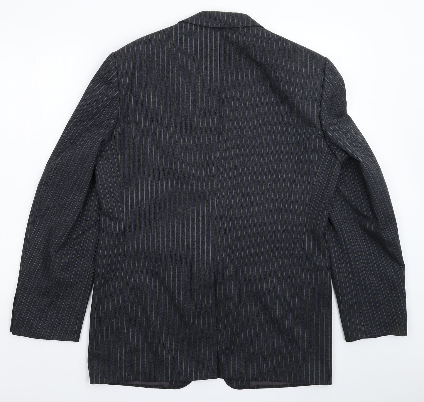 Breuninger Mens Grey Striped  Jacket Suit Jacket Size 40