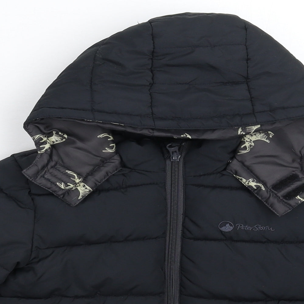 Peter Storm Boys Black   Puffer Jacket Jacket Size 5-6 Years