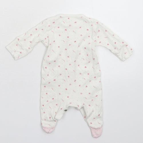 NEXT Baby White Floral  Babygrow One-Piece Size Newborn