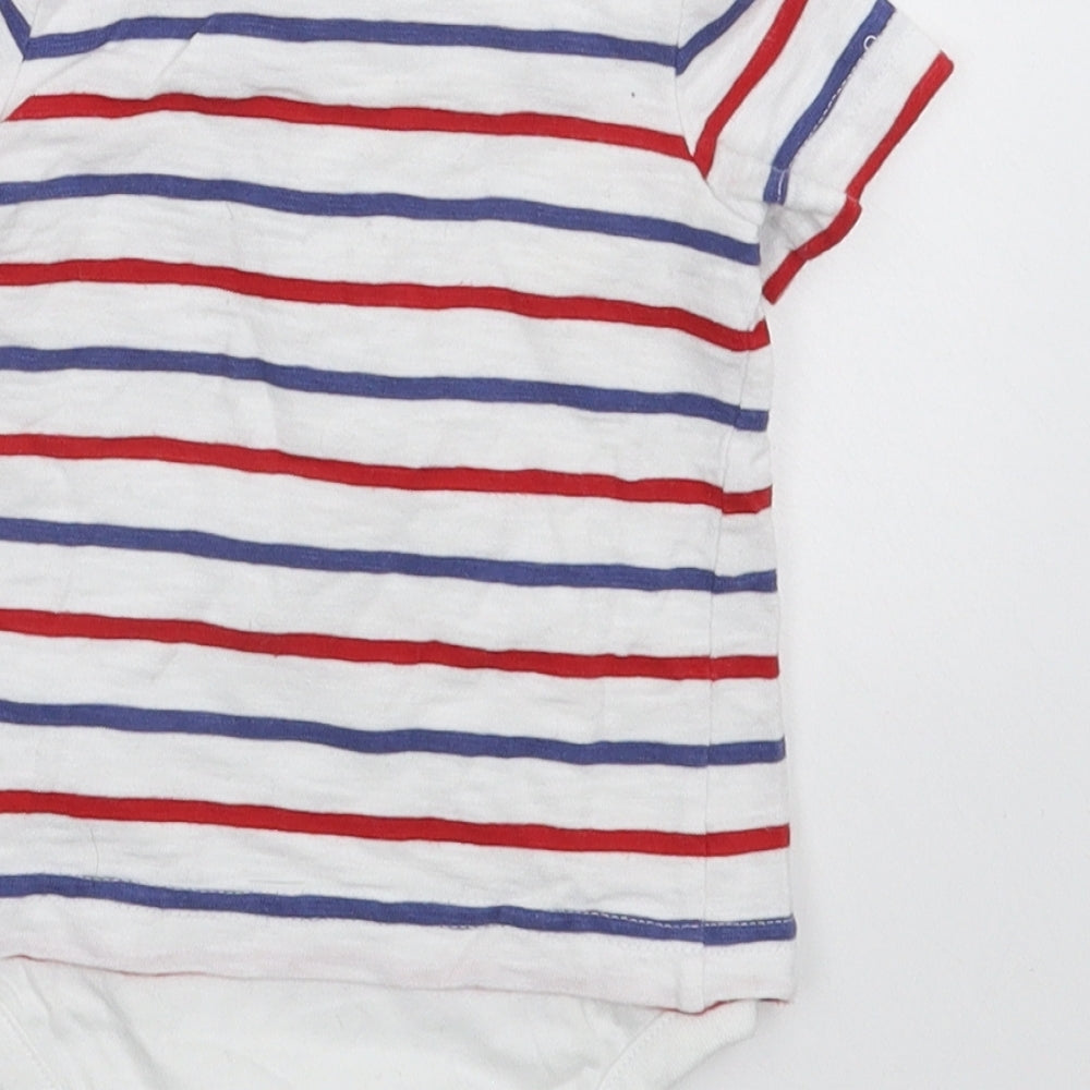 Gap Baby White Striped  Babygrow One-Piece Size 9-12 Months