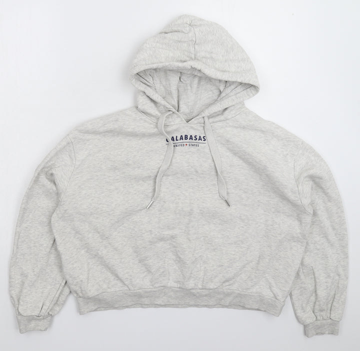 Divided Womens Grey Pullover Hoodie Size L