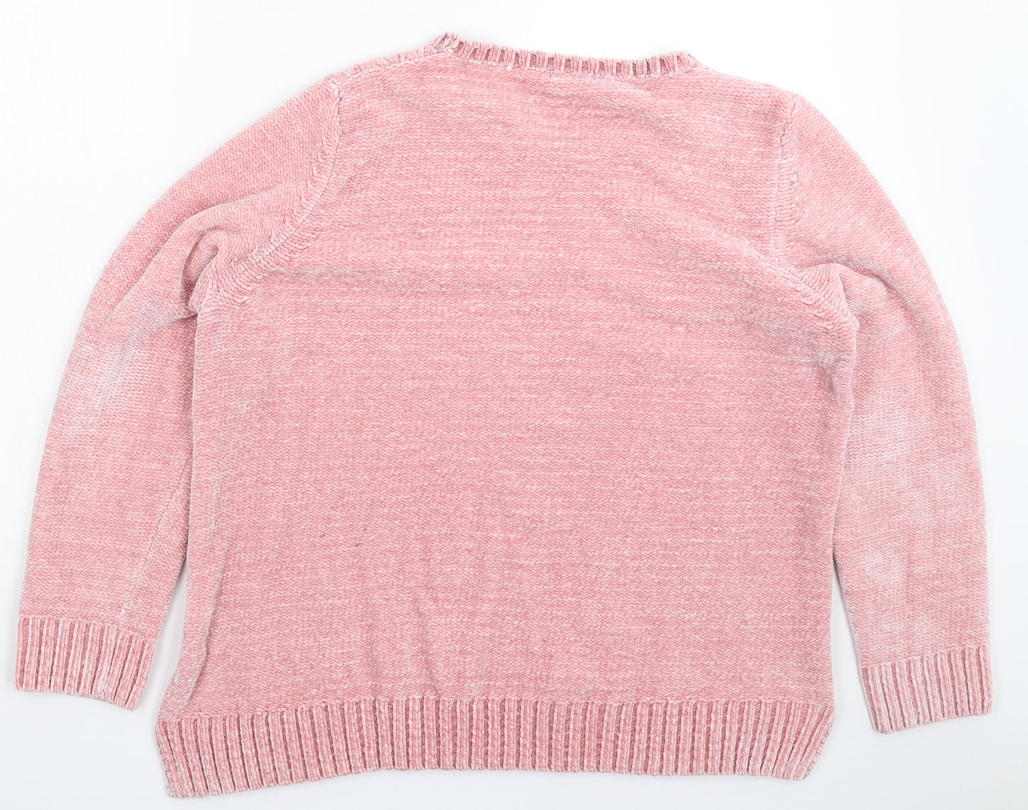 M&Co Womens Pink  Knit Pullover Jumper Size 20