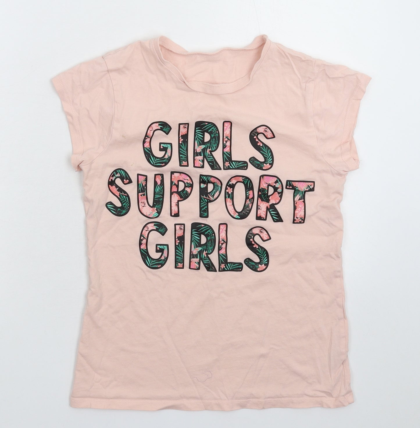 George Girls Pink   Basic T-Shirt Size 12-13 Years