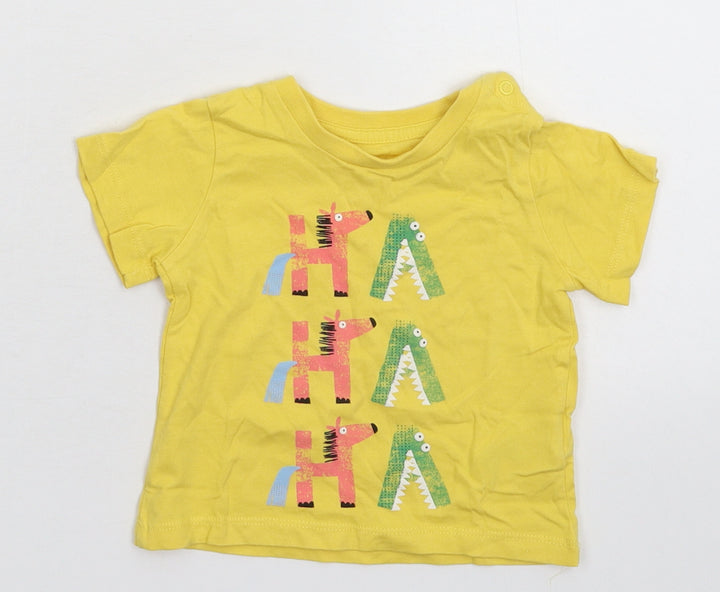 Marks and Spencer Baby Yellow Basic T-Shirt Size 3-6 Months