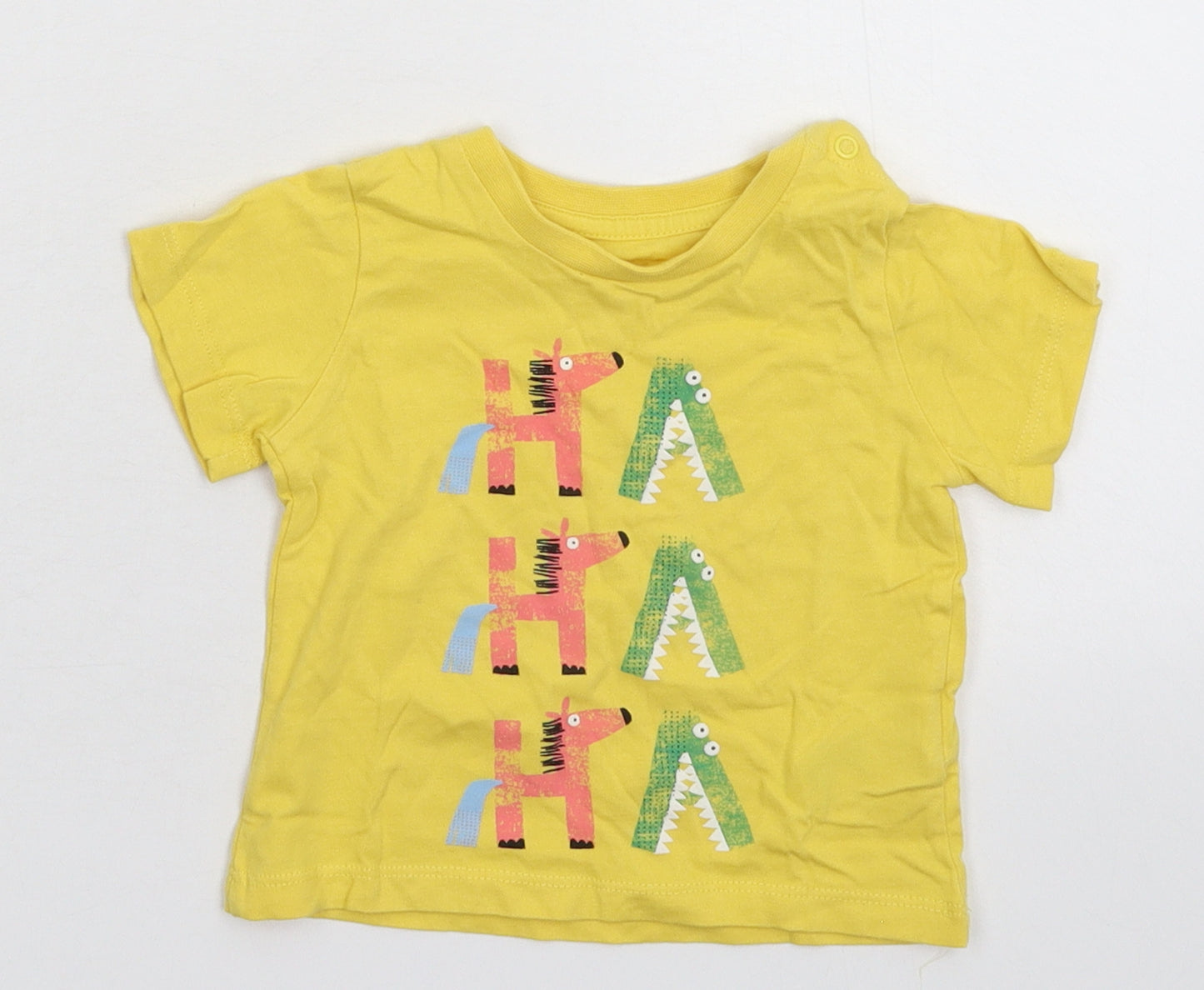 Marks and Spencer Baby Yellow   Basic T-Shirt Size 3-6 Months