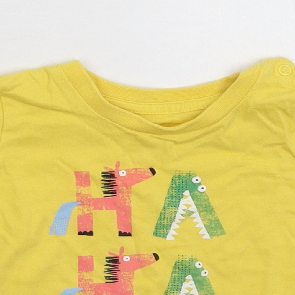 Marks and Spencer Baby Yellow   Basic T-Shirt Size 3-6 Months