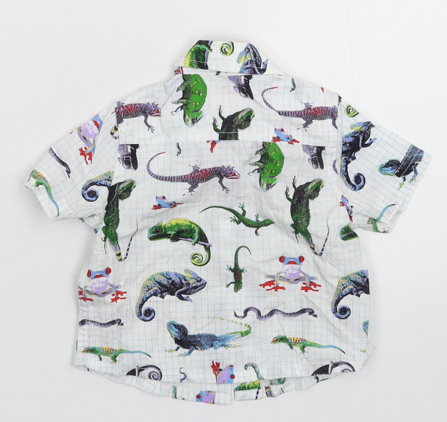 Monsoon Baby White Check  Basic Button-Up Size 3-6 Months