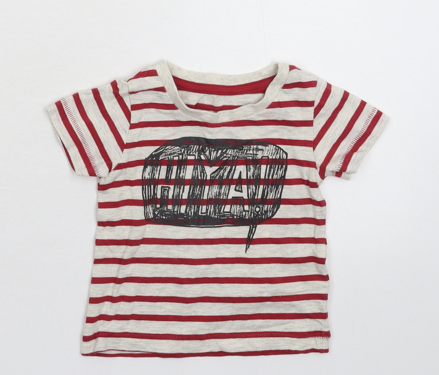 Marks and Spencer Baby Multicoloured Striped  Basic T-Shirt Size 3-6 Months
