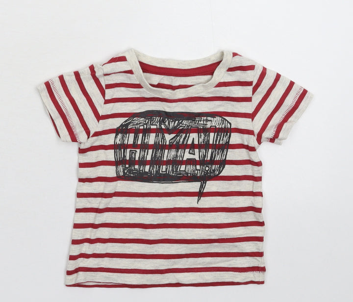 Marks and Spencer Baby Multicoloured Striped  Basic T-Shirt Size 3-6 Months