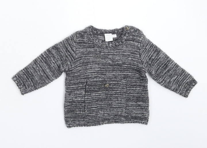 Mini Club Baby Grey Knit Pullover Jumper Size 3-6 Months