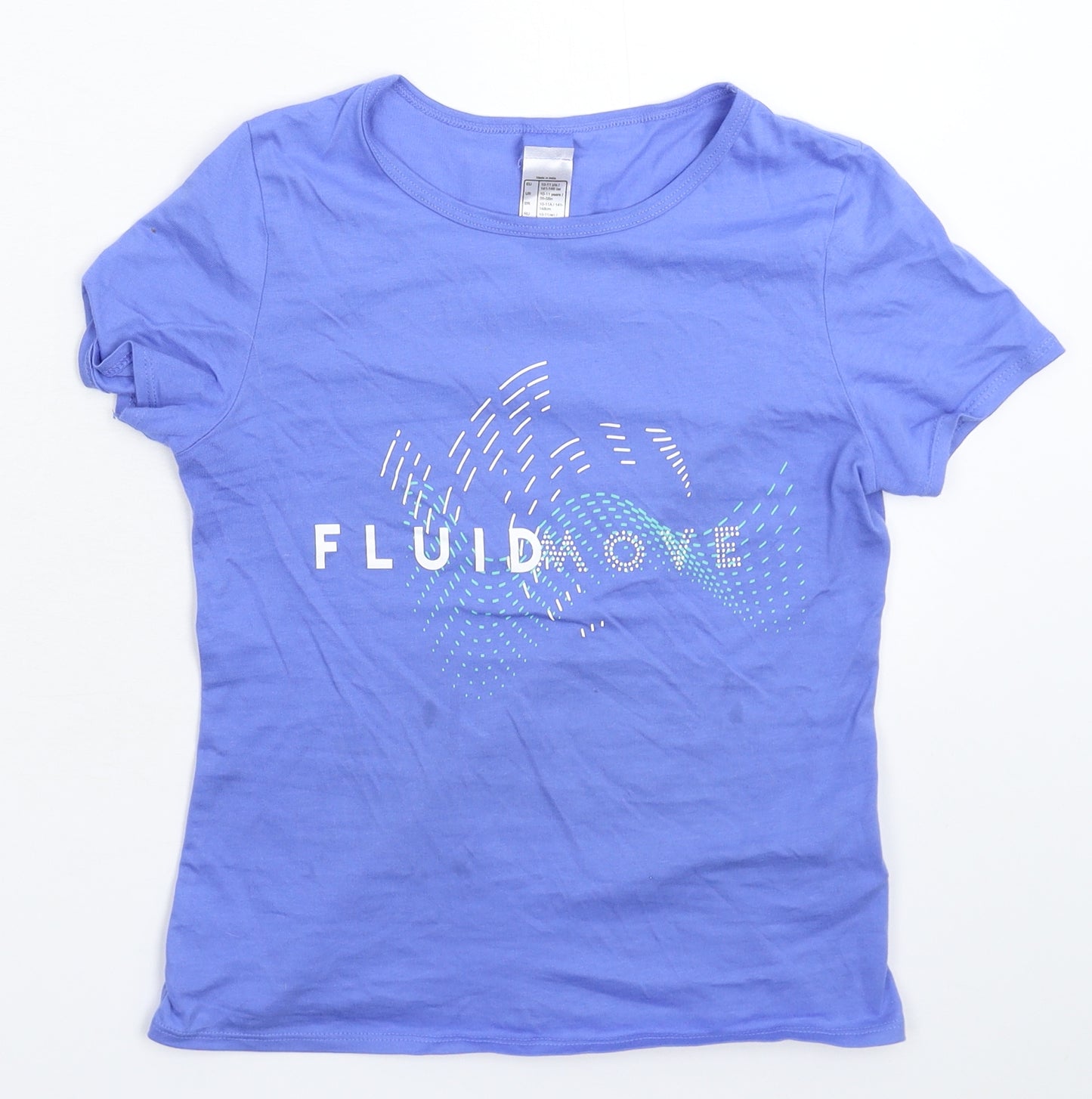 DECATHLON Girls Blue   Basic T-Shirt Size 10-11 Years