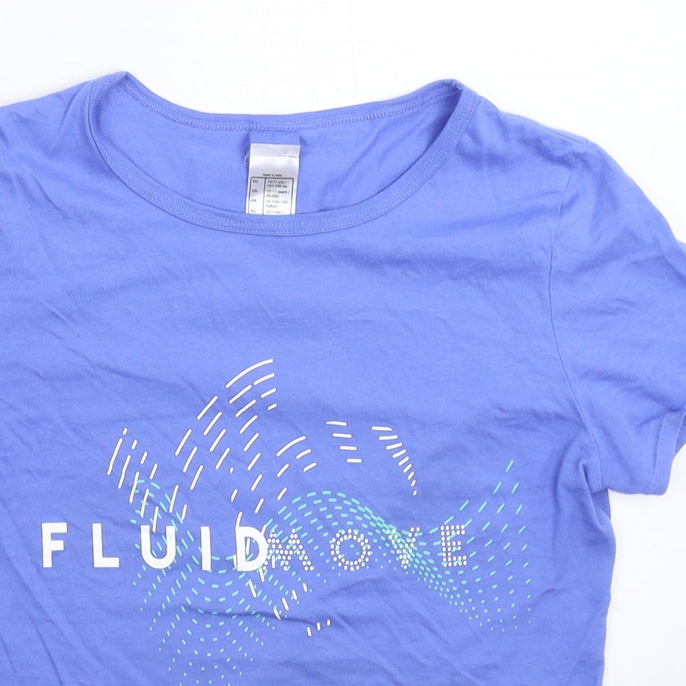 DECATHLON Girls Blue   Basic T-Shirt Size 10-11 Years