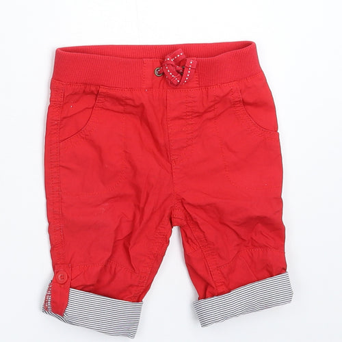 John Lewis Baby Red   Cropped Trousers Size 3-6 Months  - Shorts