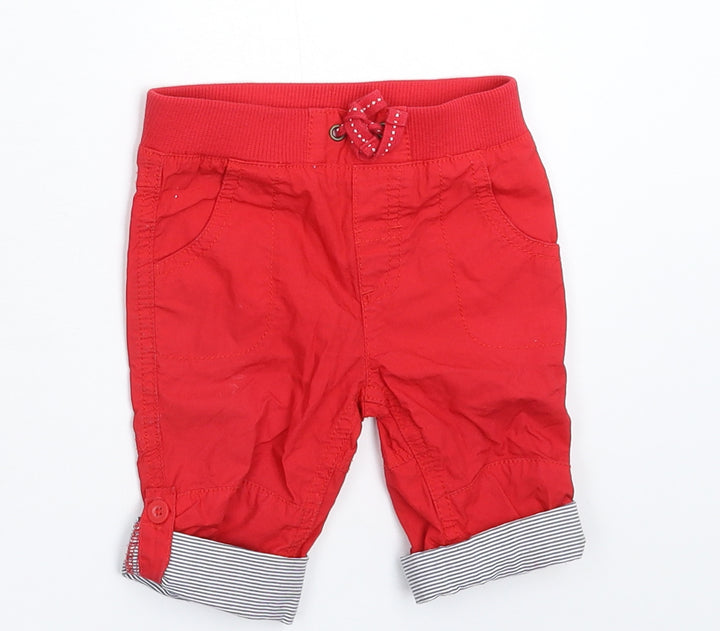 John Lewis Baby Red Cropped Trousers Size 3-6 Months - Shorts