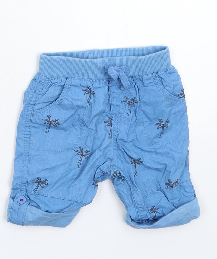 John Lewis Baby Blue Cropped Trousers Size 3-6 Months