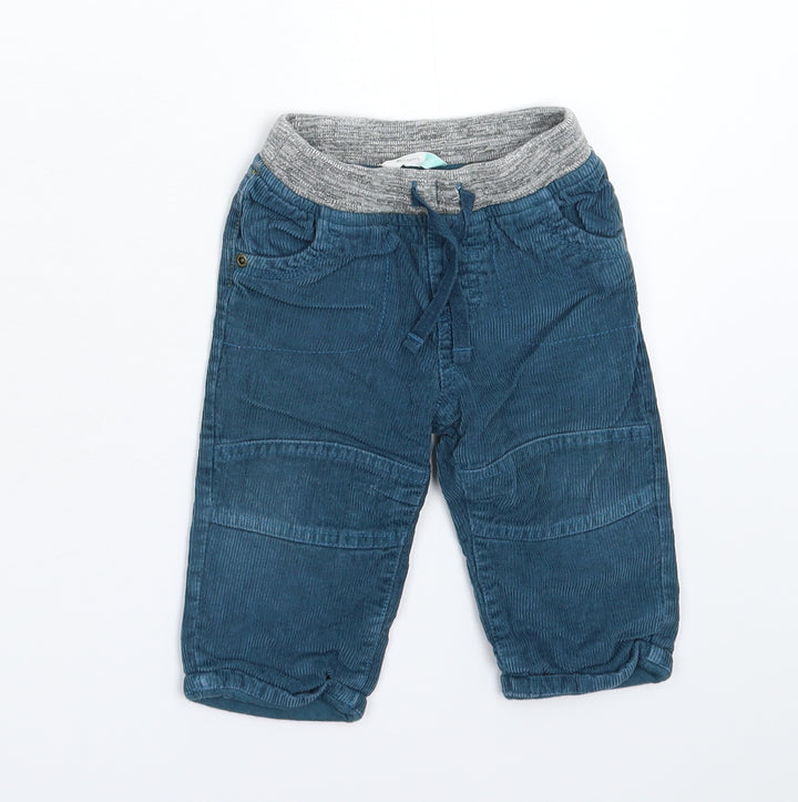 John Lewis Baby Blue Corduroy Capri Trousers Size 6-9 Months