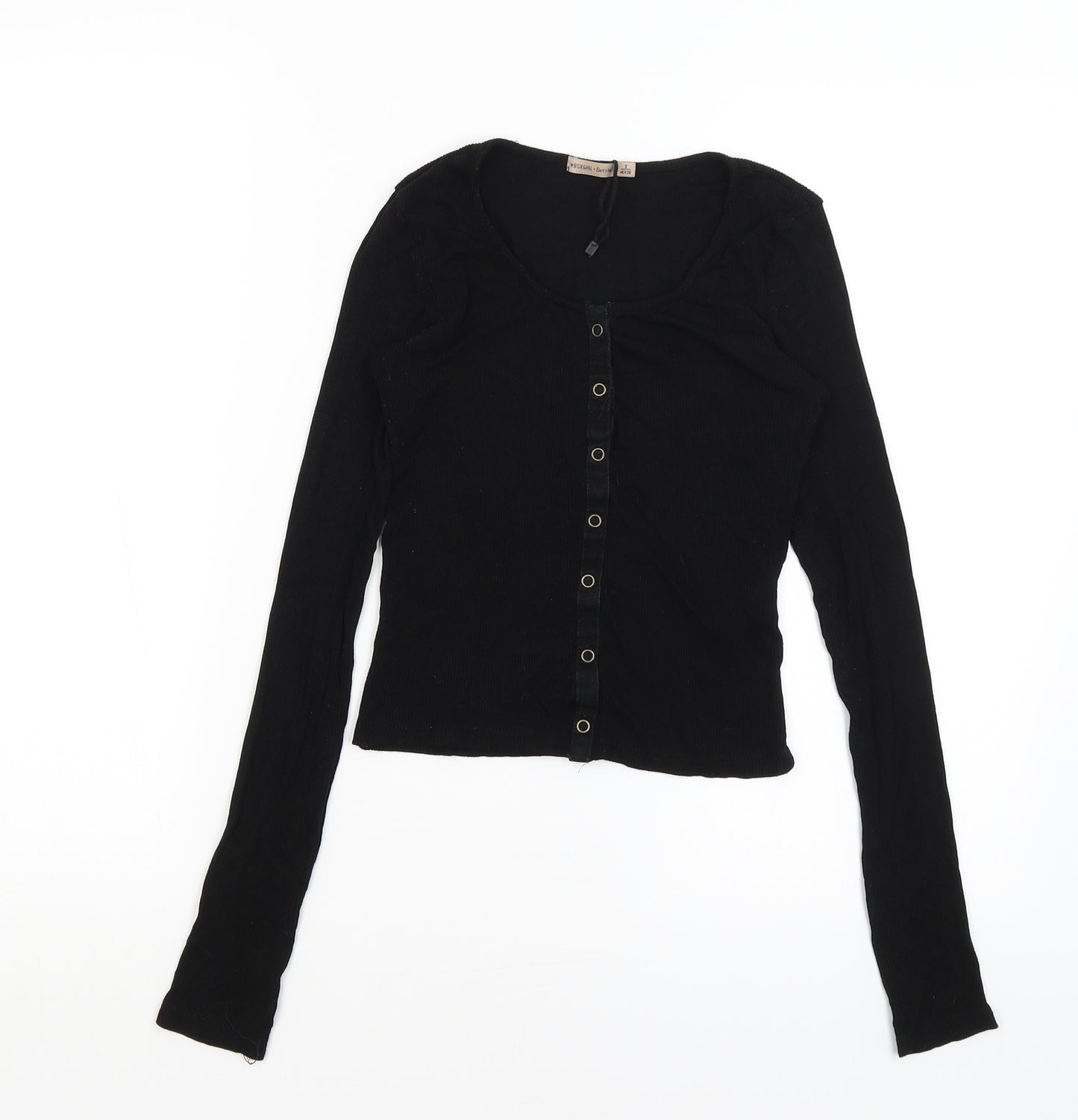 Bershka Womens Black   Basic T-Shirt Size S