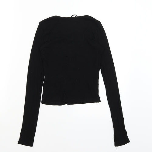 Bershka Womens Black   Basic T-Shirt Size S