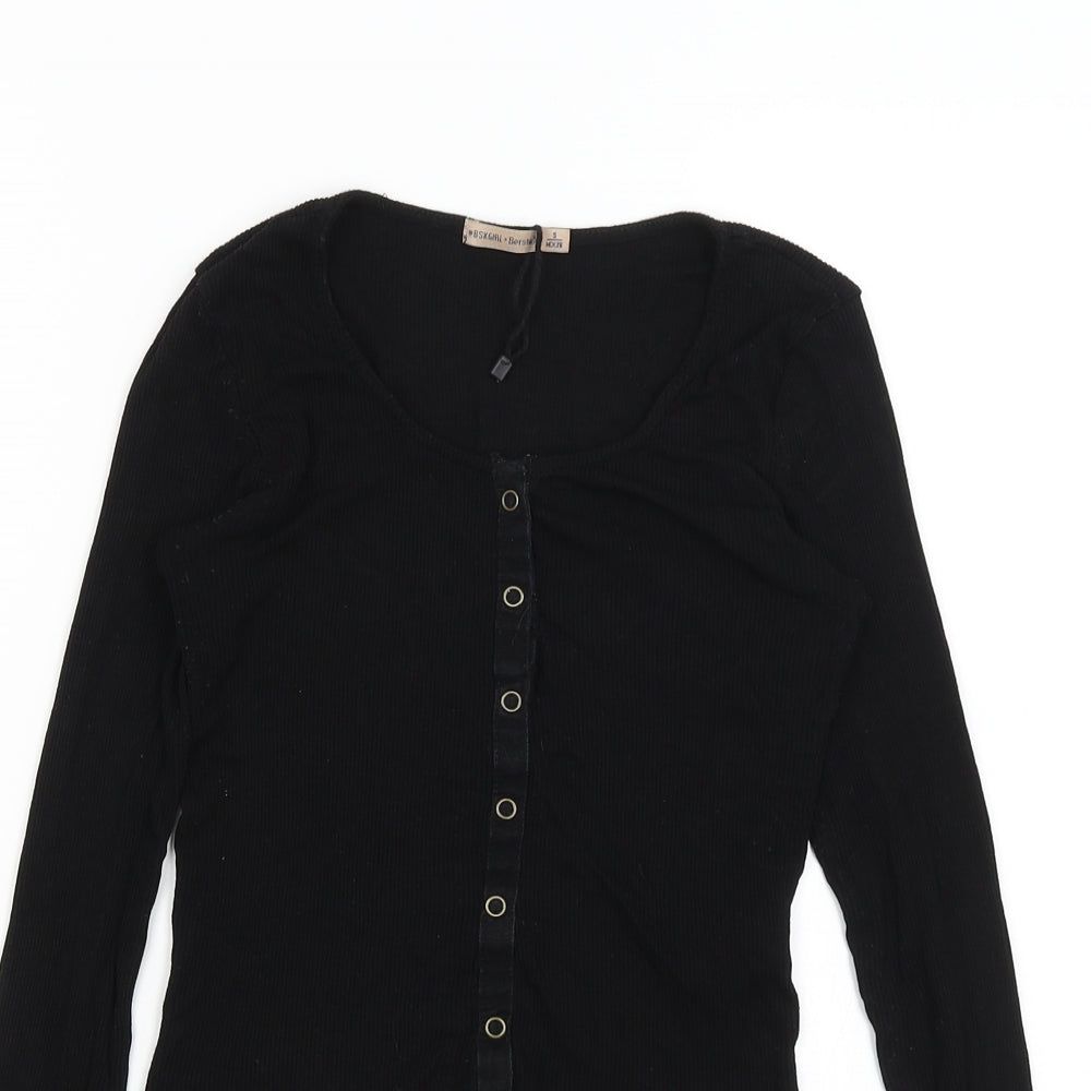 Bershka Womens Black   Basic T-Shirt Size S