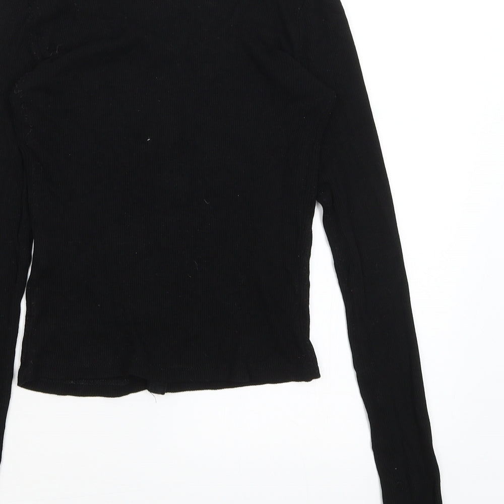 Bershka Womens Black   Basic T-Shirt Size S