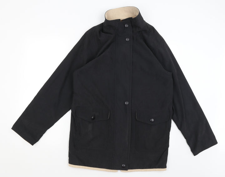 Berkertex Womens Black Rain Coat Coat Size 10