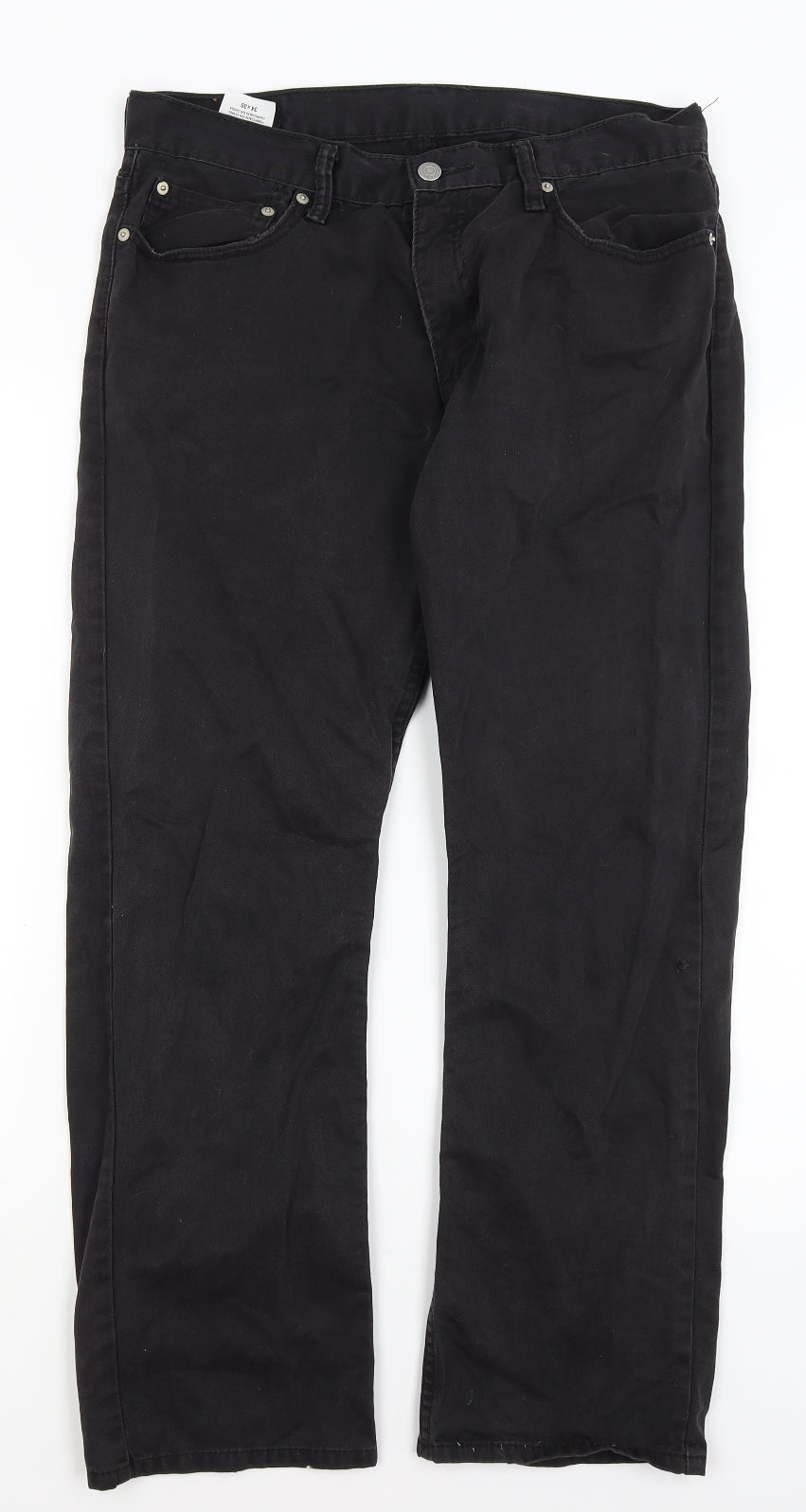 Levi Mens Black   Straight Jeans Size 34 in L29 in