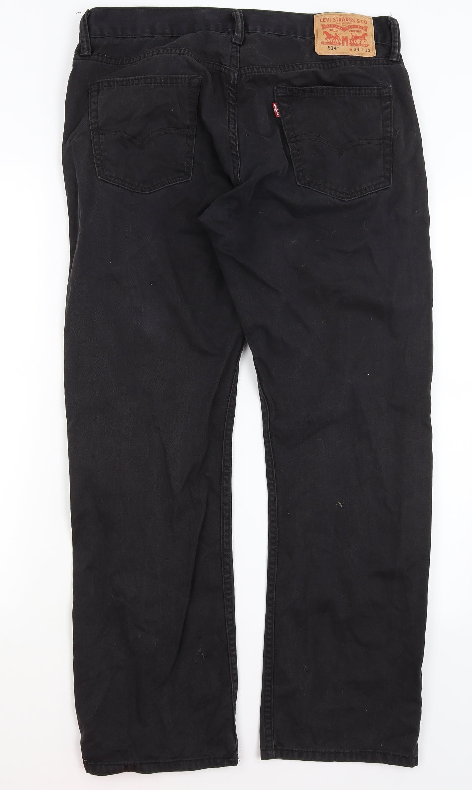Levi Mens Black   Straight Jeans Size 34 in L29 in