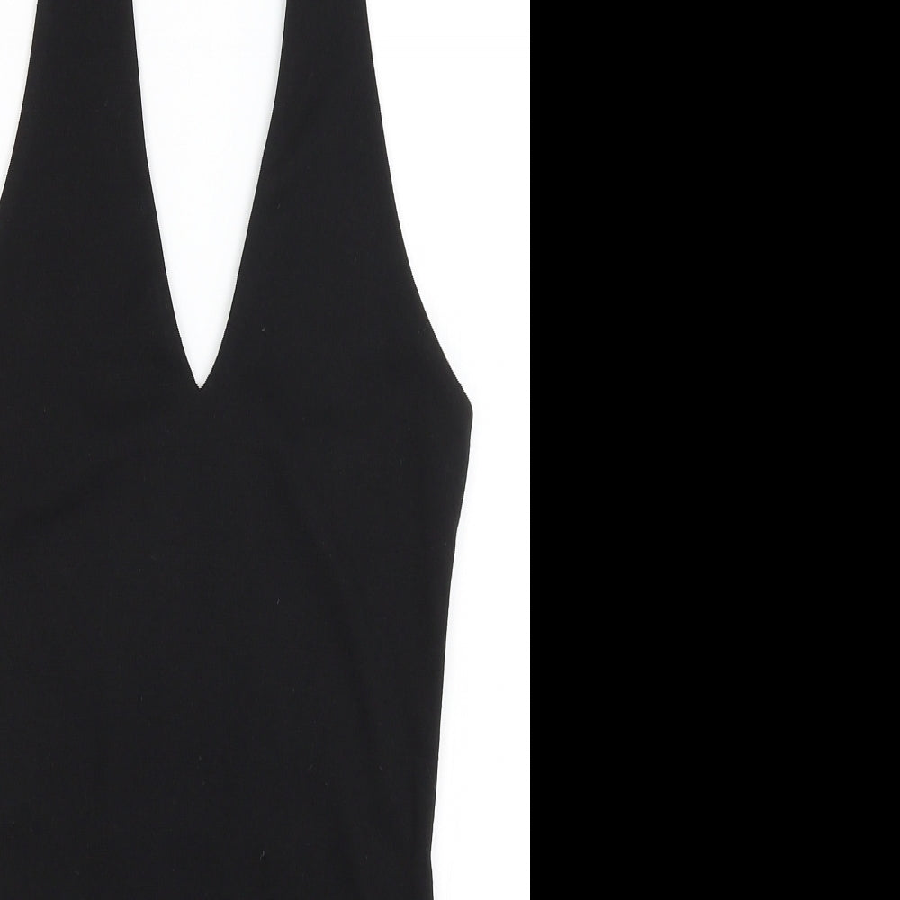 New Look Womens Black   Bodysuit One-Piece Size 8