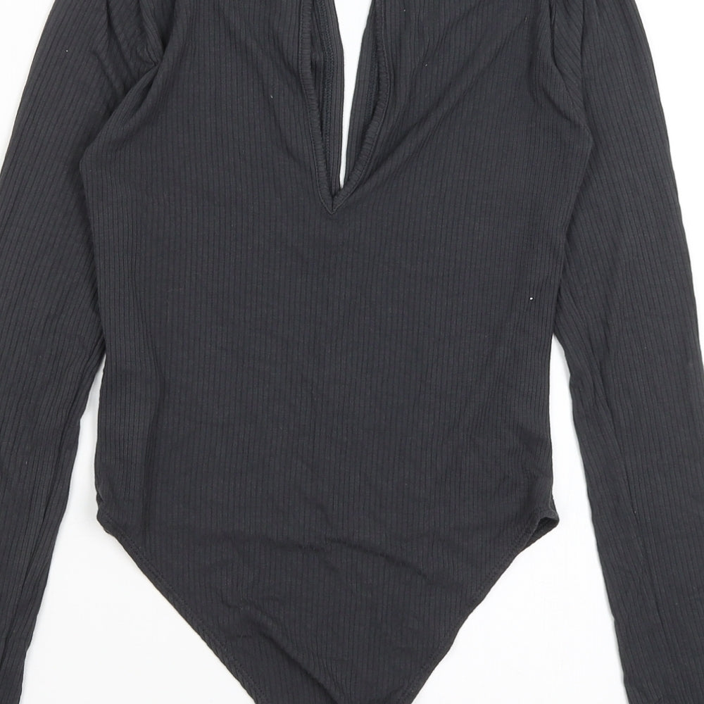 Topshop Womens Grey   Bodysuit One-Piece Size 6
