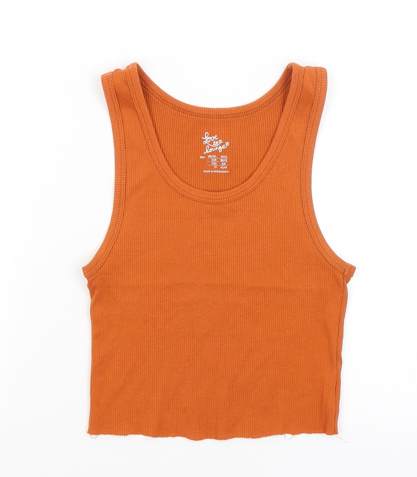 Primark Womens Orange   Cropped Tank Size S