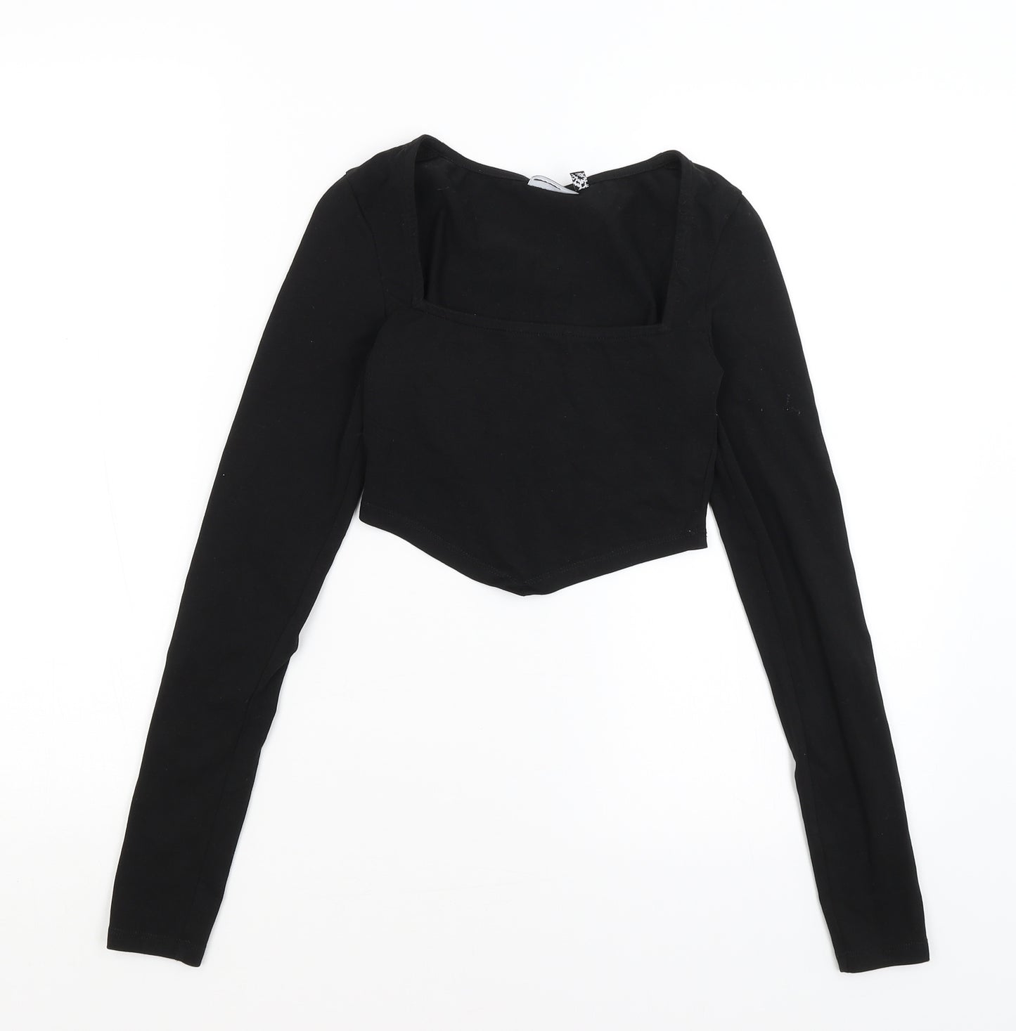 ASOS Womens Black   Cropped T-Shirt Size 8