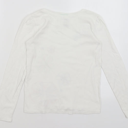 Gap Kids Girls White   Basic T-Shirt Size 10 Years