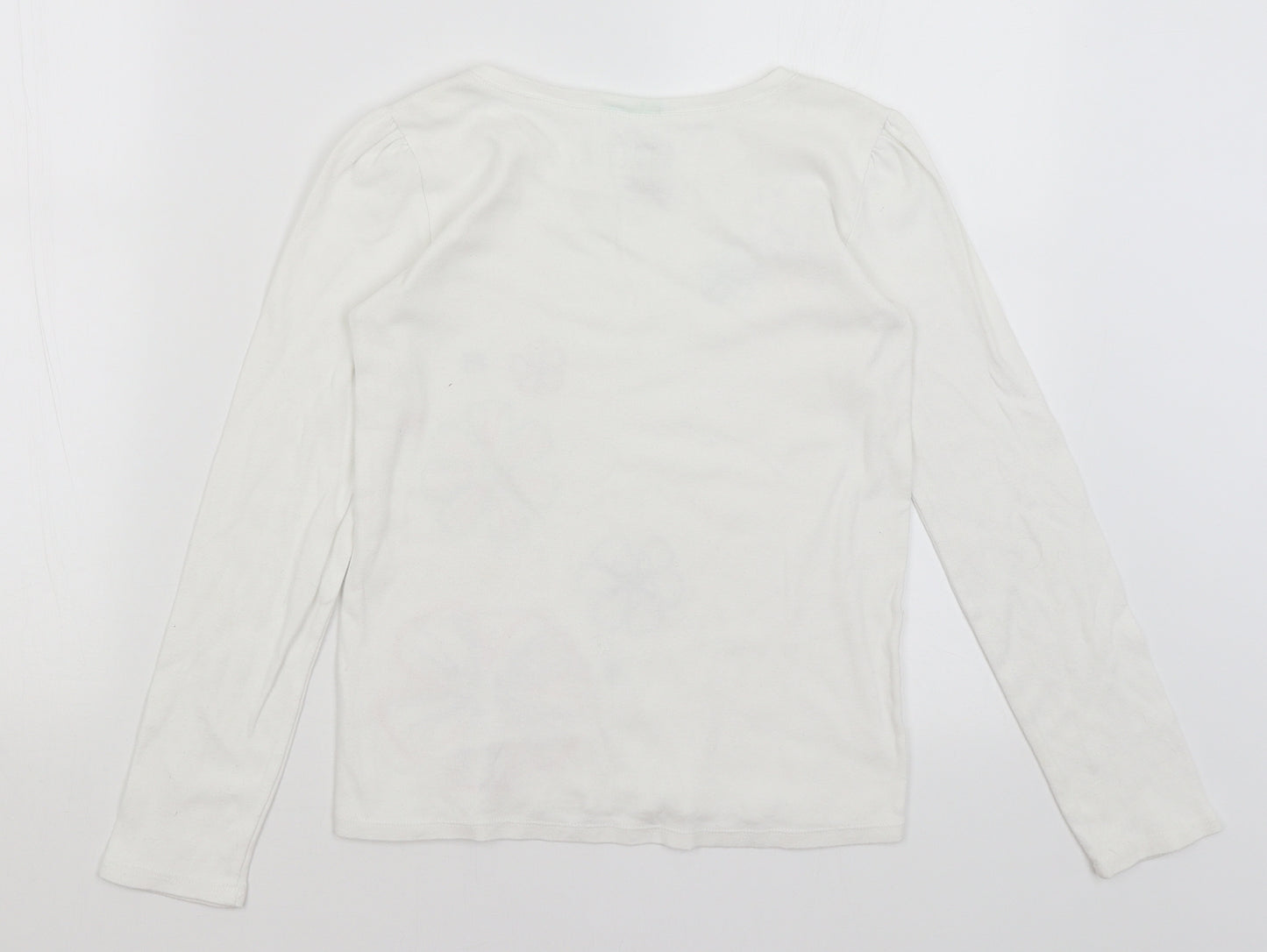 Gap Kids Girls White   Basic T-Shirt Size 10 Years