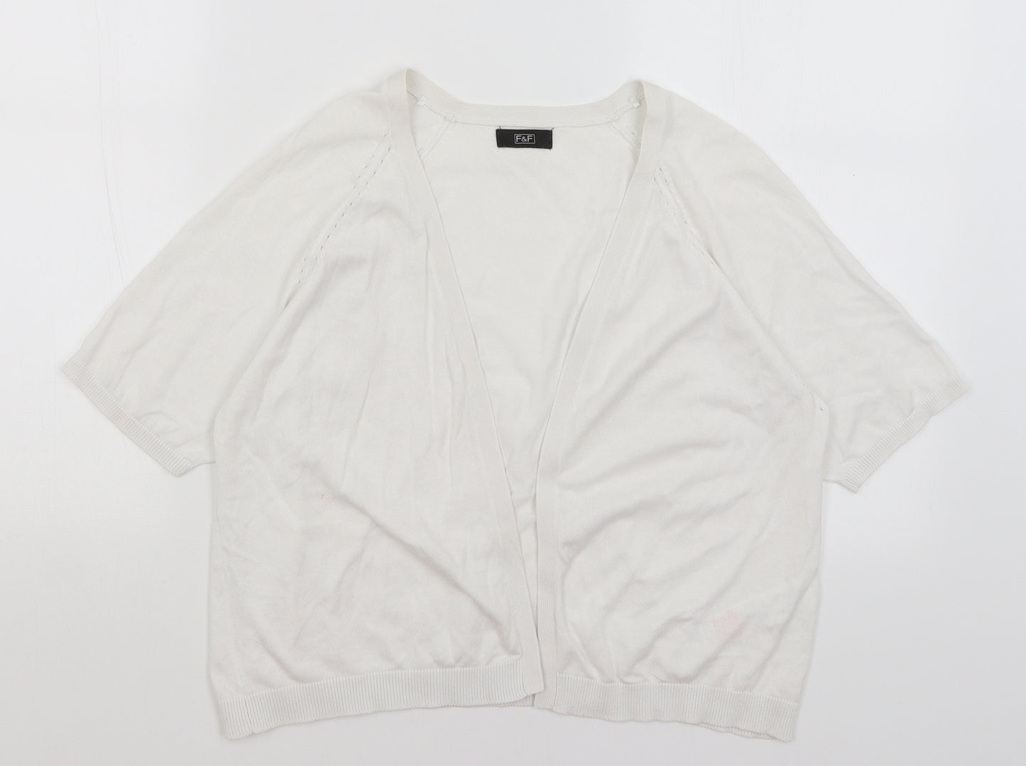 F&F Womens White   Cardigan Jumper Size 14