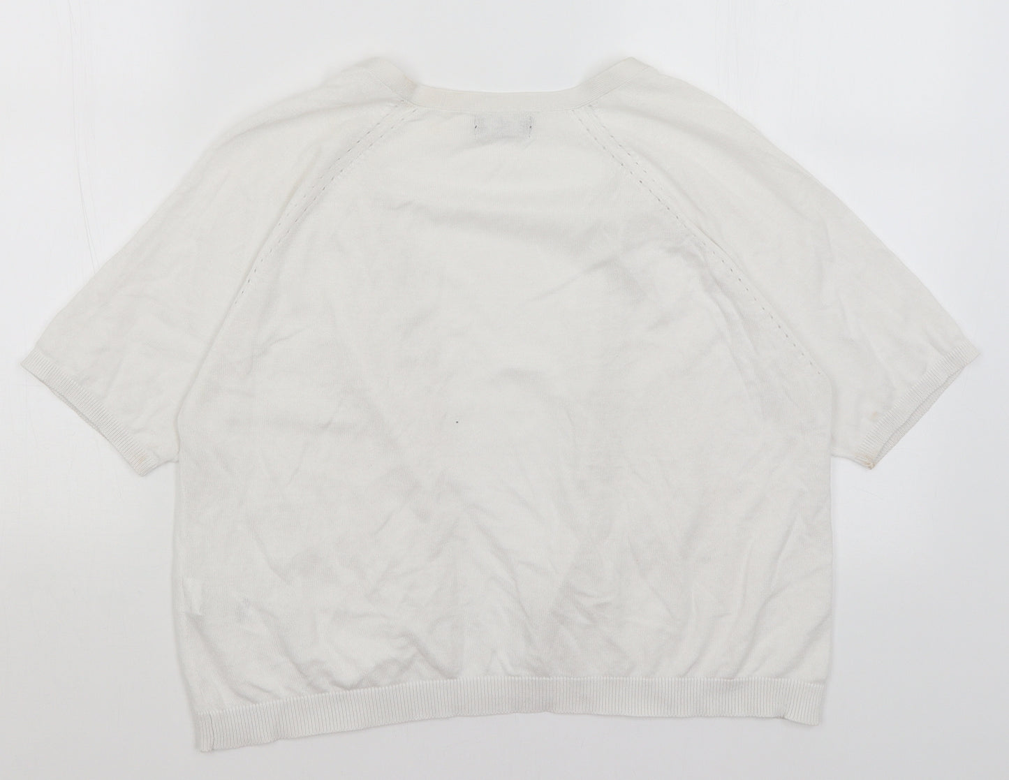 F&F Womens White   Cardigan Jumper Size 14