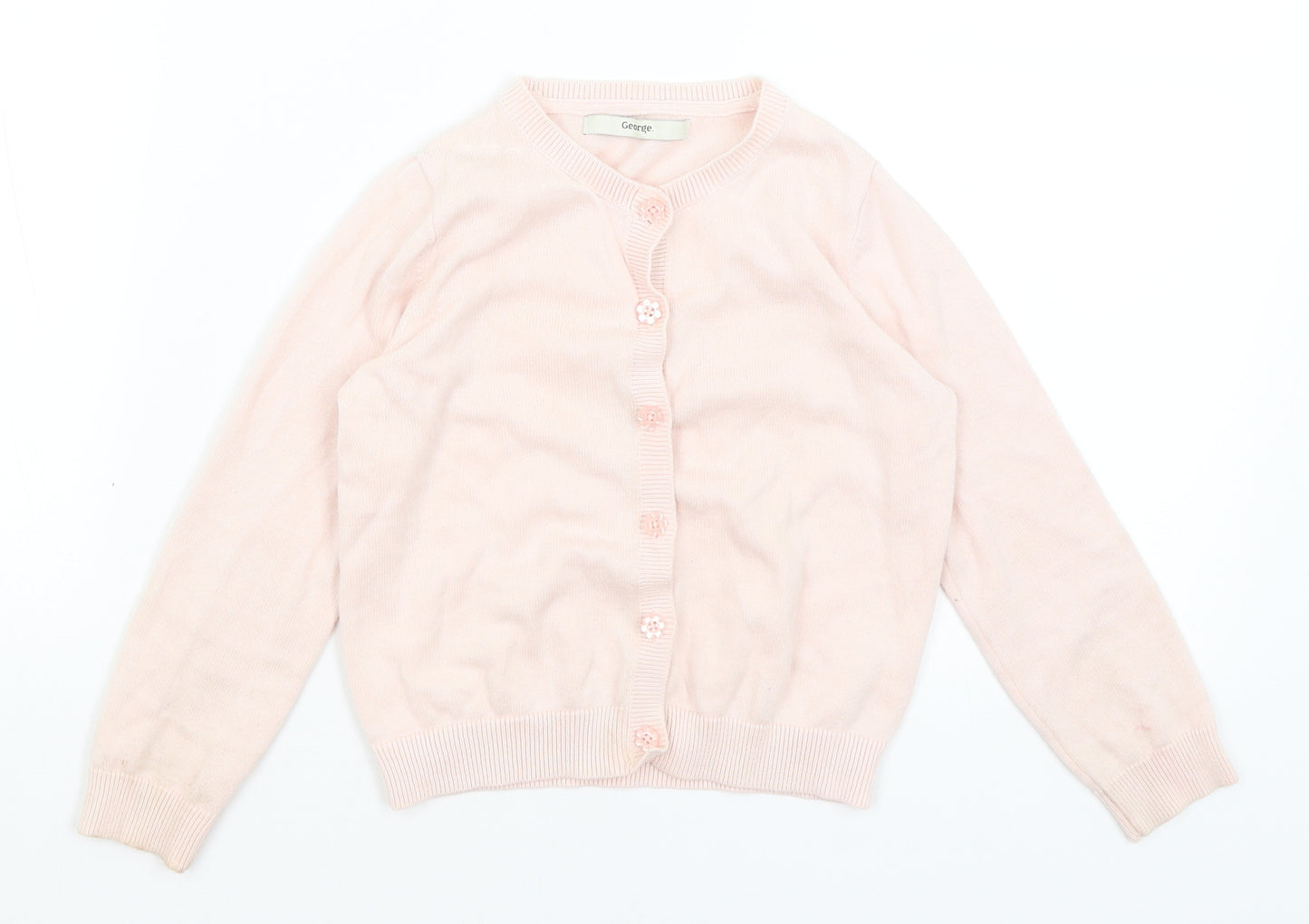 George Girls Pink   Cardigan Jumper Size 4-5 Years