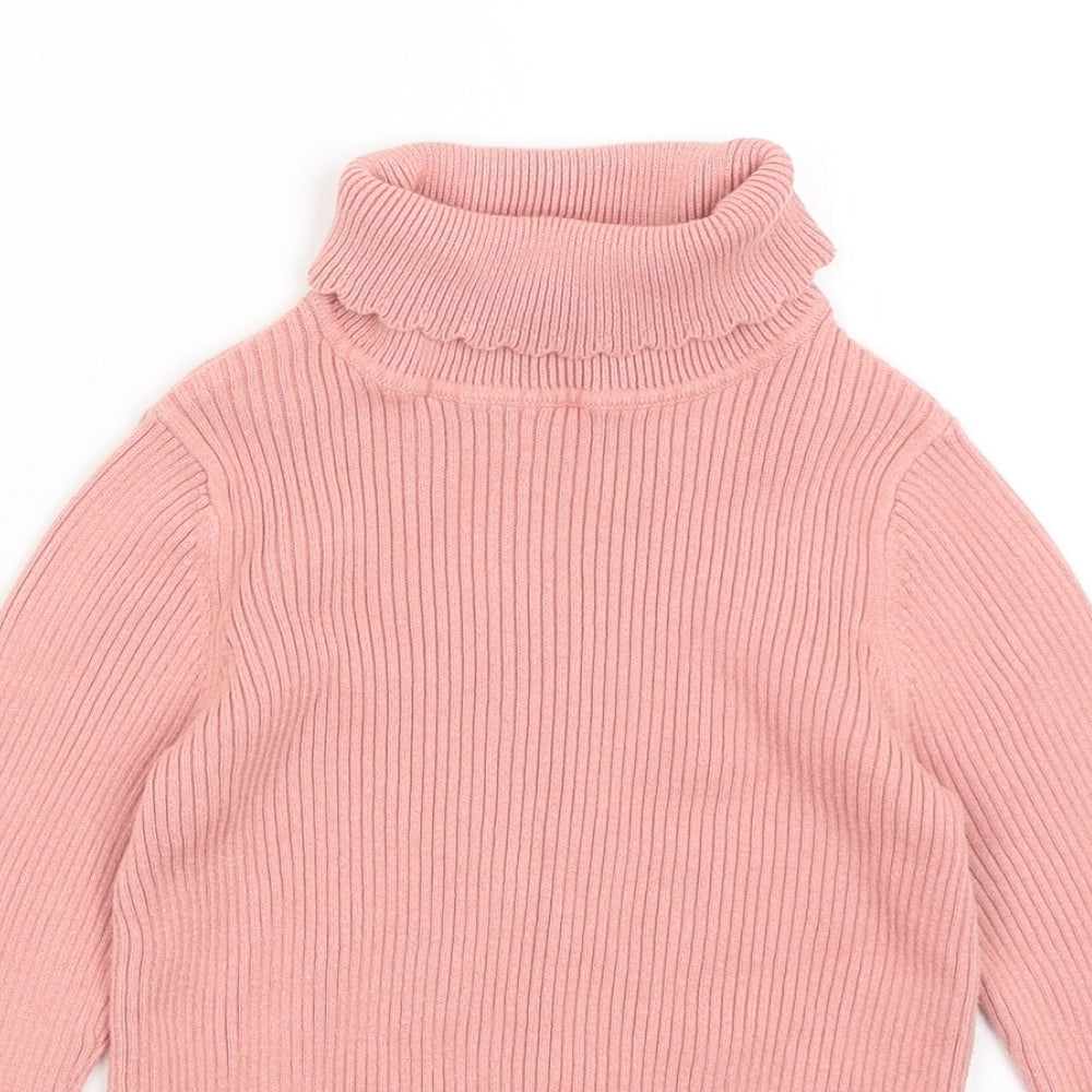George Girls Pink   Basic T-Shirt Size 5-6 Years