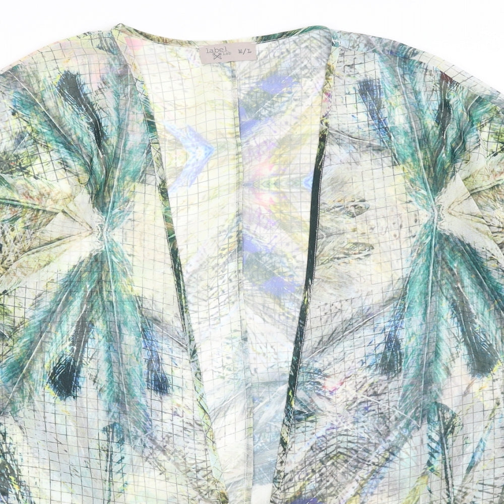 Label Lab Womens Green Check  Cardigan Jumper Size M